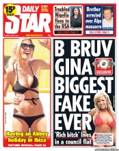 Daily Star () Newspaper Front Page for 25 June 2013
