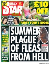 Daily Star () Newspaper Front Page for 25 June 2014