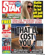 Daily Star () Newspaper Front Page for 25 June 2022
