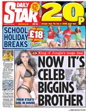 Daily Star () Newspaper Front Page for 25 July 2016