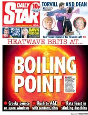 Daily Star () Newspaper Front Page for 25 July 2018