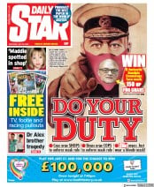 Daily Star () Newspaper Front Page for 25 July 2020