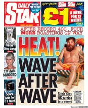 Daily Star () Newspaper Front Page for 25 July 2022