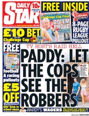 Daily Star () Newspaper Front Page for 25 August 2018
