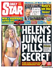 Daily Star () Newspaper Front Page for 26 November 2012