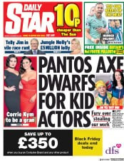 Daily Star () Newspaper Front Page for 26 November 2018