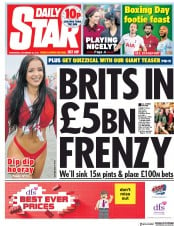Daily Star () Newspaper Front Page for 26 December 2018