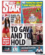 Daily Star () Newspaper Front Page for 26 December 2019