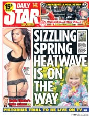 Daily Star () Newspaper Front Page for 26 February 2014