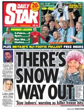 Daily Star () Newspaper Front Page for 26 February 2018