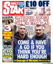 Daily Star () Newspaper Front Page for 26 February 2022