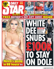 Daily Star () Newspaper Front Page for 26 March 2014