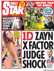 Daily Star () Newspaper Front Page for 26 May 2015