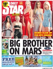 Daily Star () Newspaper Front Page for 26 August 2014