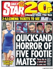 Daily Star () Newspaper Front Page for 26 August 2016
