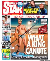 Daily Star () Newspaper Front Page for 26 August 2021