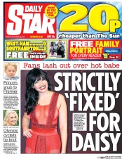 Daily Star () Newspaper Front Page for 26 September 2016