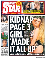 Daily Star () Newspaper Front Page for 26 September 2017