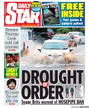 Daily Star () Newspaper Front Page for 26 September 2019