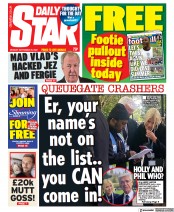 Daily Star () Newspaper Front Page for 26 September 2022