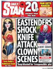 Daily Star () Newspaper Front Page for 27 October 2017