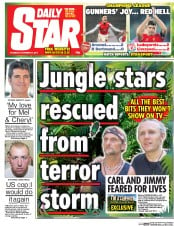 Daily Star () Newspaper Front Page for 27 November 2014