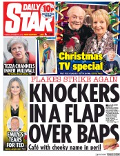 Daily Star () Newspaper Front Page for 27 November 2018