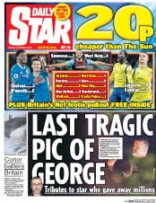 Daily Star () Newspaper Front Page for 27 December 2016