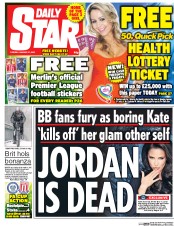 Daily Star () Newspaper Front Page for 27 January 2015