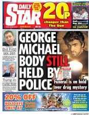Daily Star () Newspaper Front Page for 27 January 2017
