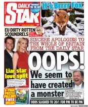 Daily Star () Newspaper Front Page for 27 January 2021