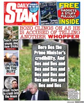 Daily Star () Newspaper Front Page for 27 January 2022
