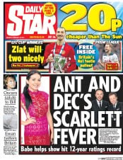 Daily Star () Newspaper Front Page for 27 February 2017