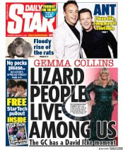 Daily Star () Newspaper Front Page for 27 February 2020