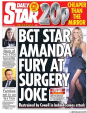 Daily Star () Newspaper Front Page for 27 May 2015