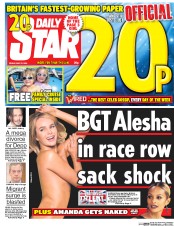 Daily Star () Newspaper Front Page for 27 May 2016
