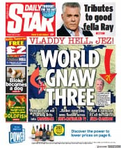 Daily Star () Newspaper Front Page for 27 May 2022