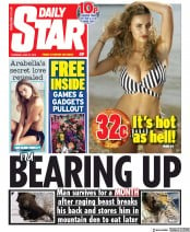 Daily Star () Newspaper Front Page for 27 June 2019