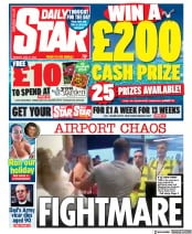 Daily Star () Newspaper Front Page for 27 June 2022