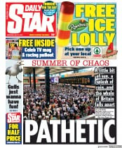 Daily Star () Newspaper Front Page for 27 July 2019
