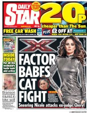 Daily Star () Newspaper Front Page for 27 August 2016