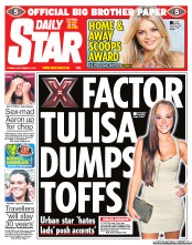 Daily Star () Newspaper Front Page for 27 September 2011