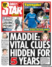 Daily Star () Newspaper Front Page for 28 October 2013