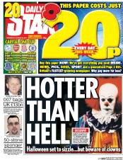 Daily Star () Newspaper Front Page for 28 October 2015