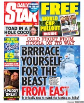 Daily Star () Newspaper Front Page for 28 November 2022