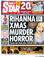 Daily Star () Newspaper Front Page for 28 December 2017