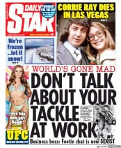 Daily Star () Newspaper Front Page for 28 January 2020