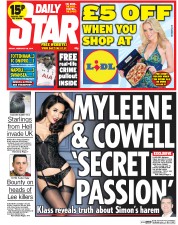 Daily Star () Newspaper Front Page for 28 February 2014