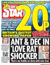 Daily Star () Newspaper Front Page for 28 March 2016