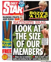 Daily Star () Newspaper Front Page for 28 April 2021
